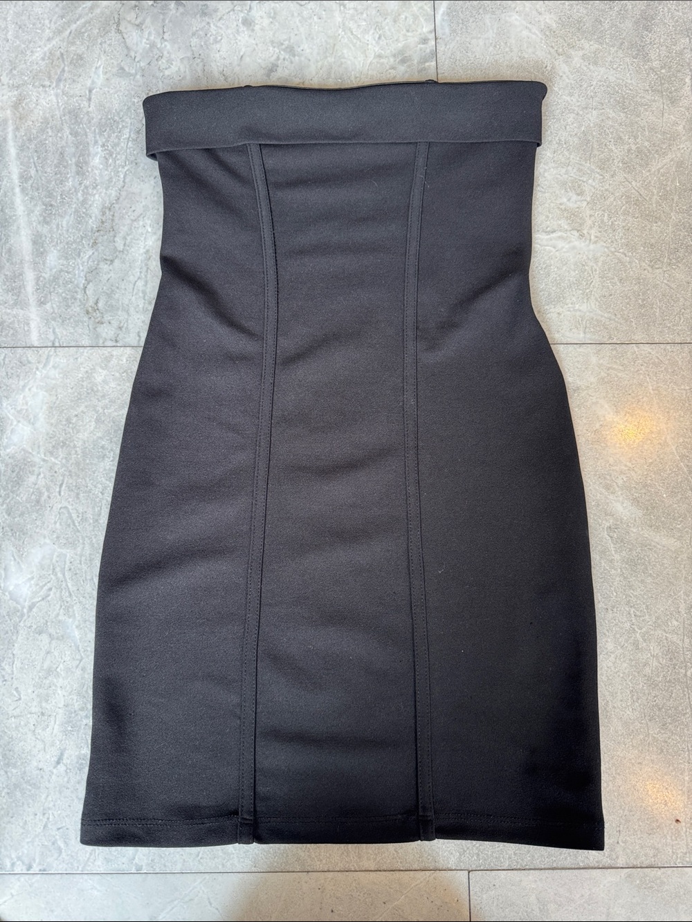 Bershka Strapless Black Bodycon Dress